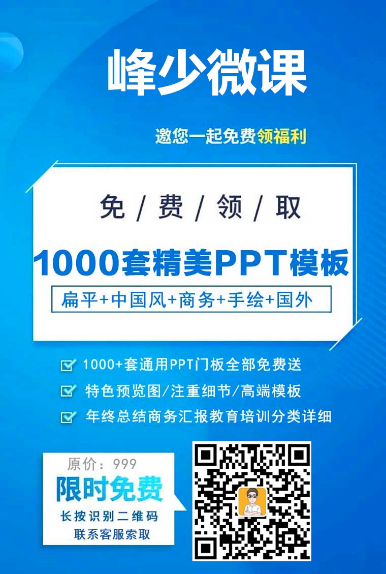1000套精品PPT模板免费拿！以后再也不用怕老板叫你制作PPT了_电脑办公教程